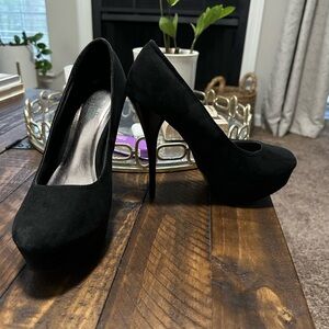 Black Suede High Heels